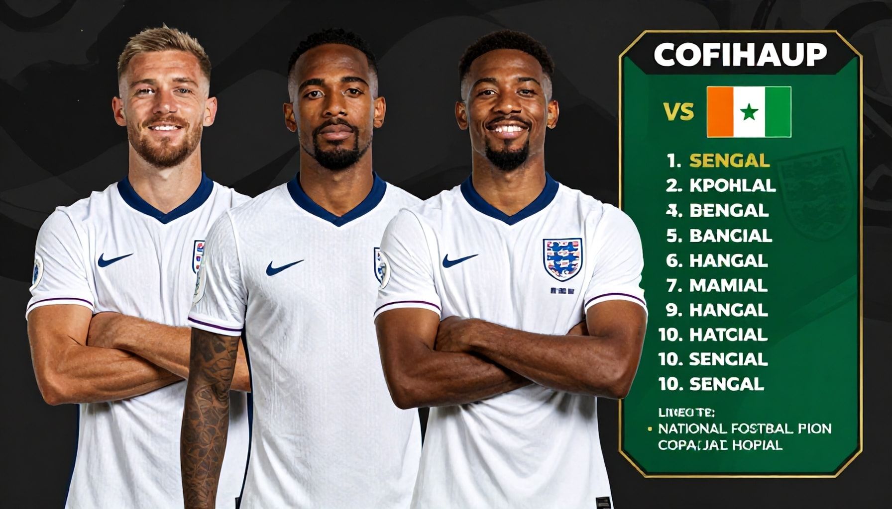 Key players confirmed as Three Lions face Africa Cup holders