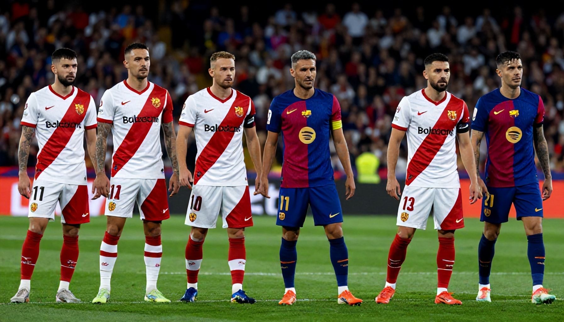 Key Players Set to Miss Crucial Clash Between Rayo Vallecano and Barcelona