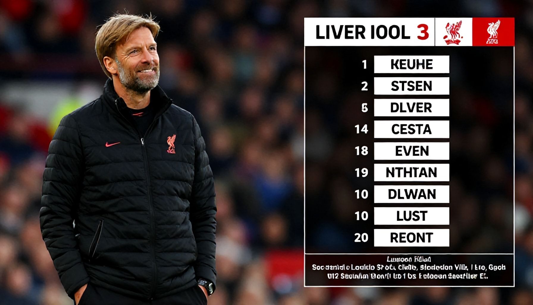 Klopp's Bold Selection for Liverpool's Showdown with Aston Villa