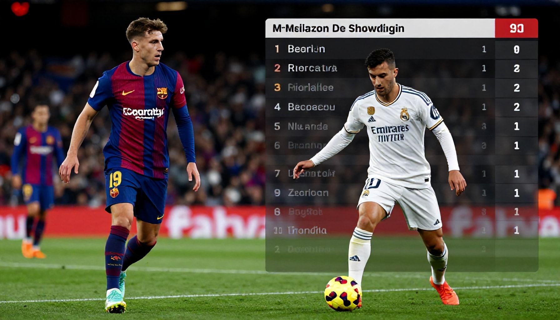 La Liga's Mid-Season Showdown: Barcelona and Real Madrid Vie for Top Spot