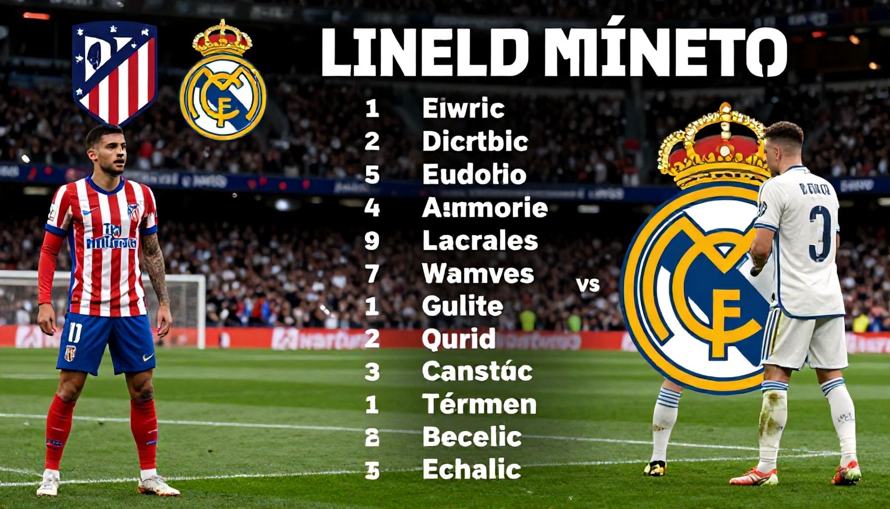 Lineup Announcements: Atlético Madrid and Real Madrid Set for Clásico Clash
