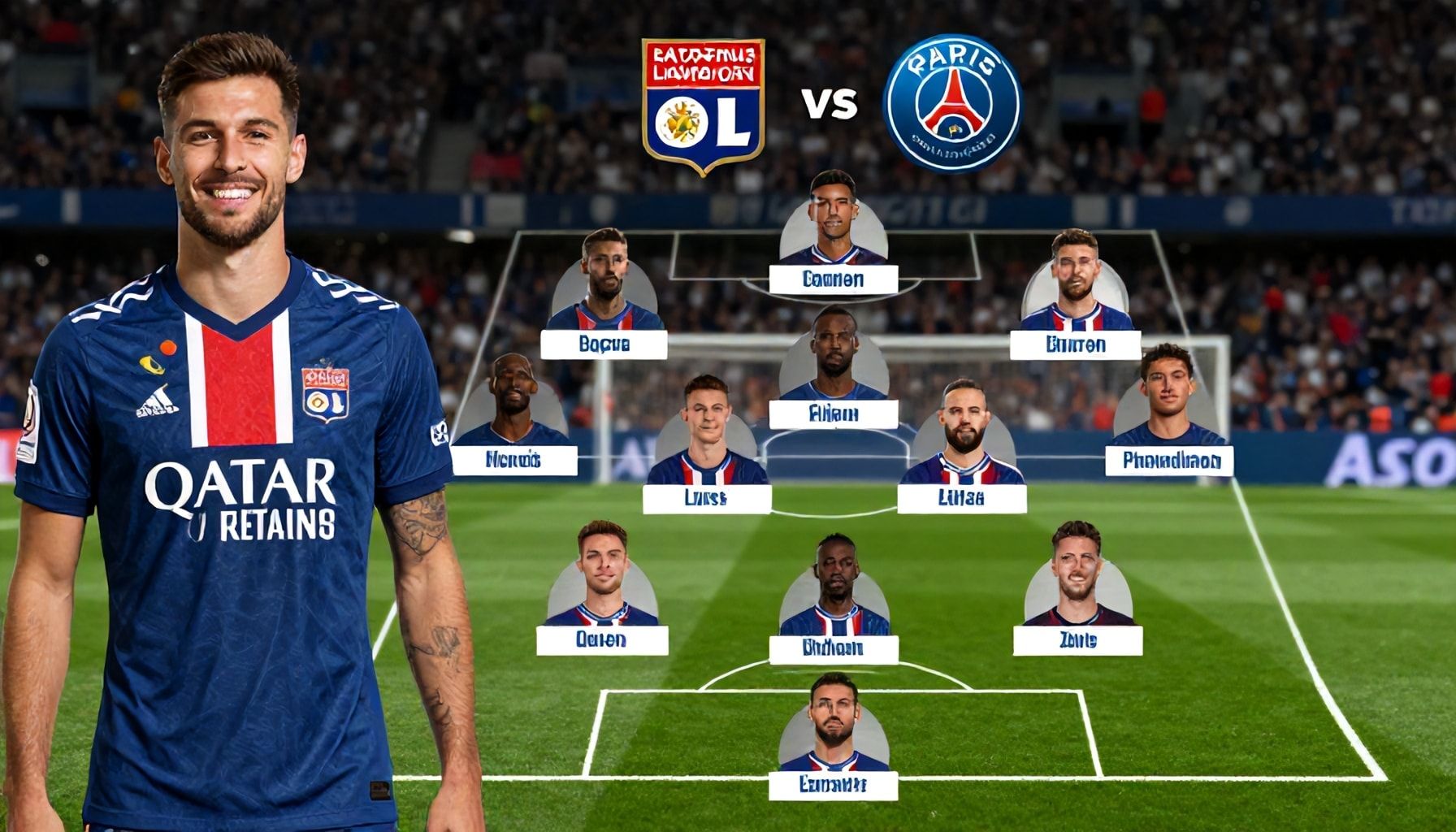 Lyon and PSG set lineups ahead of crucial Ligue 1 clash