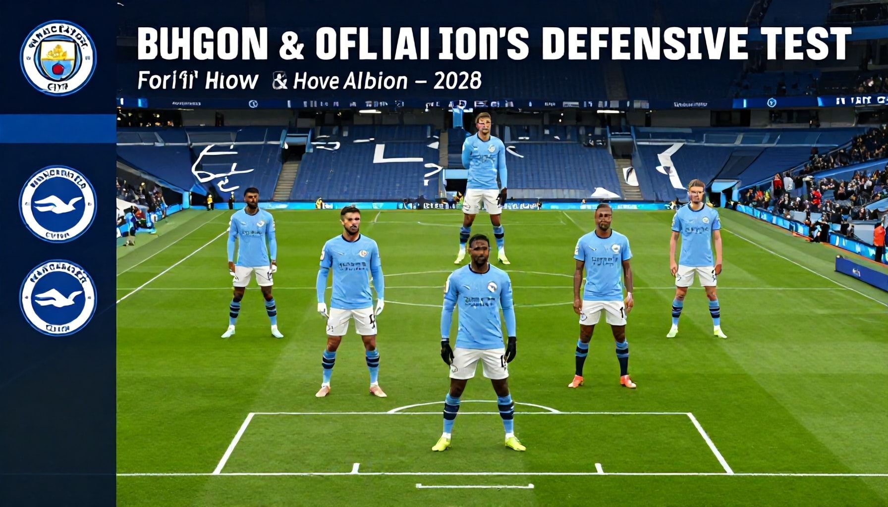 Manchester City's Starting Lineup Faces Brighton & Hove Albion's Defensive Test