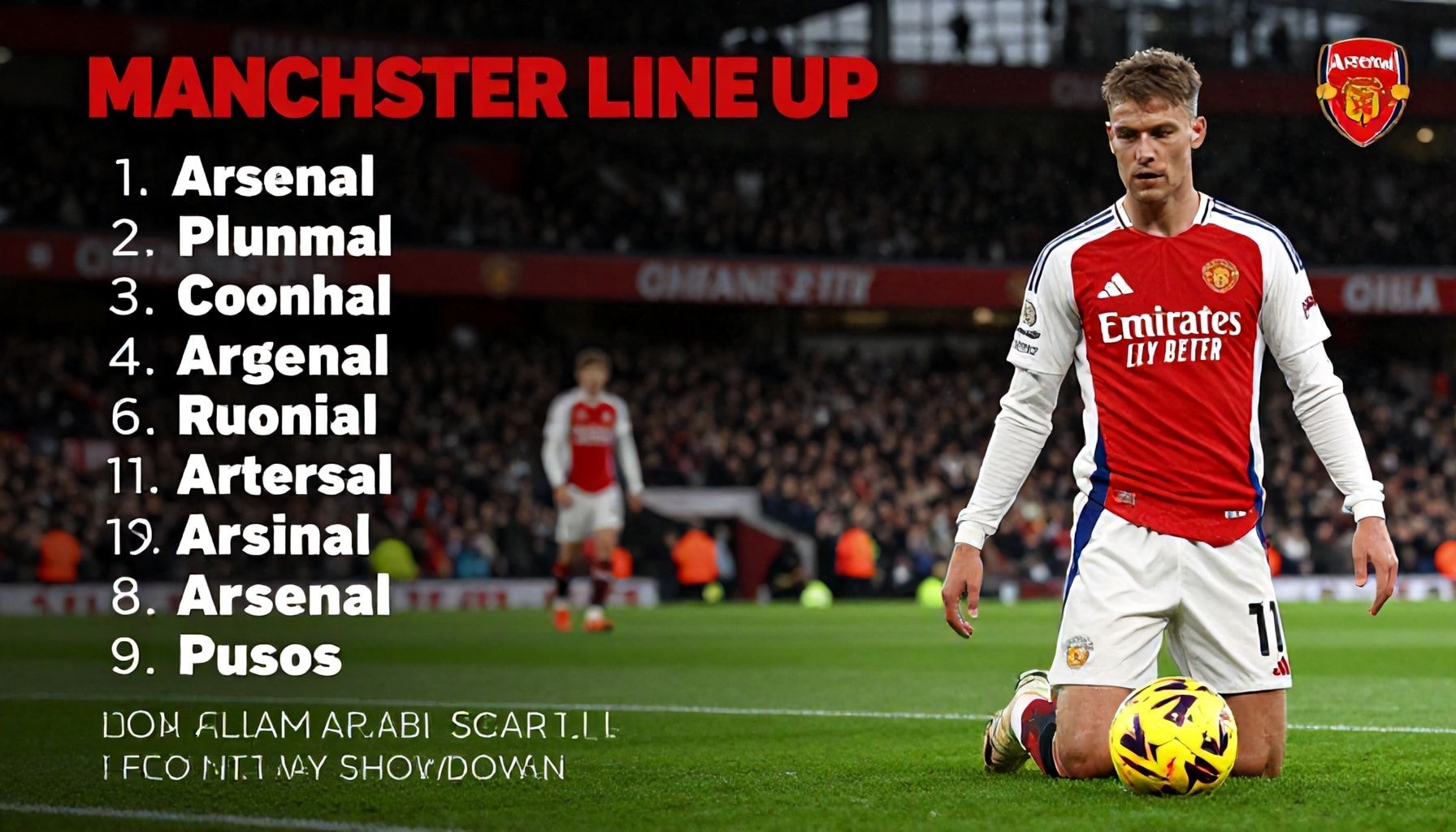 Manchester United and Arsenal Confirm Starting Lineups for Sunday Showdown