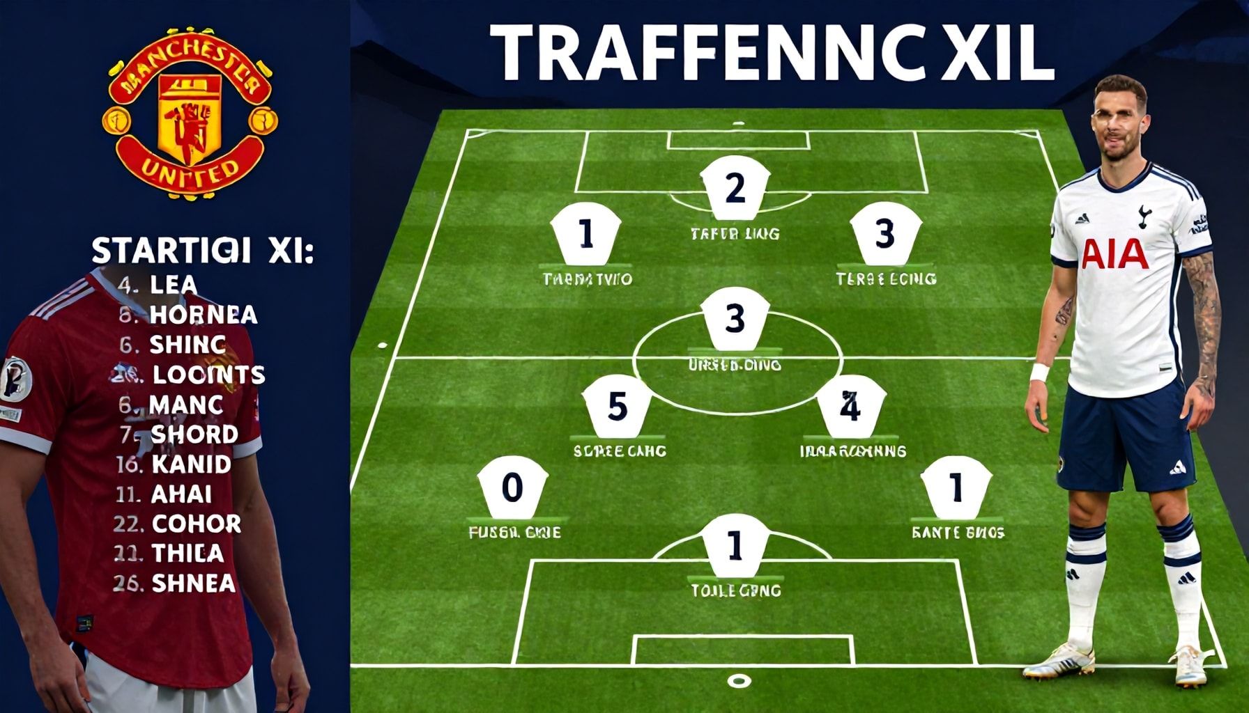 Manchester United and Tottenham Confirm Starting XIs