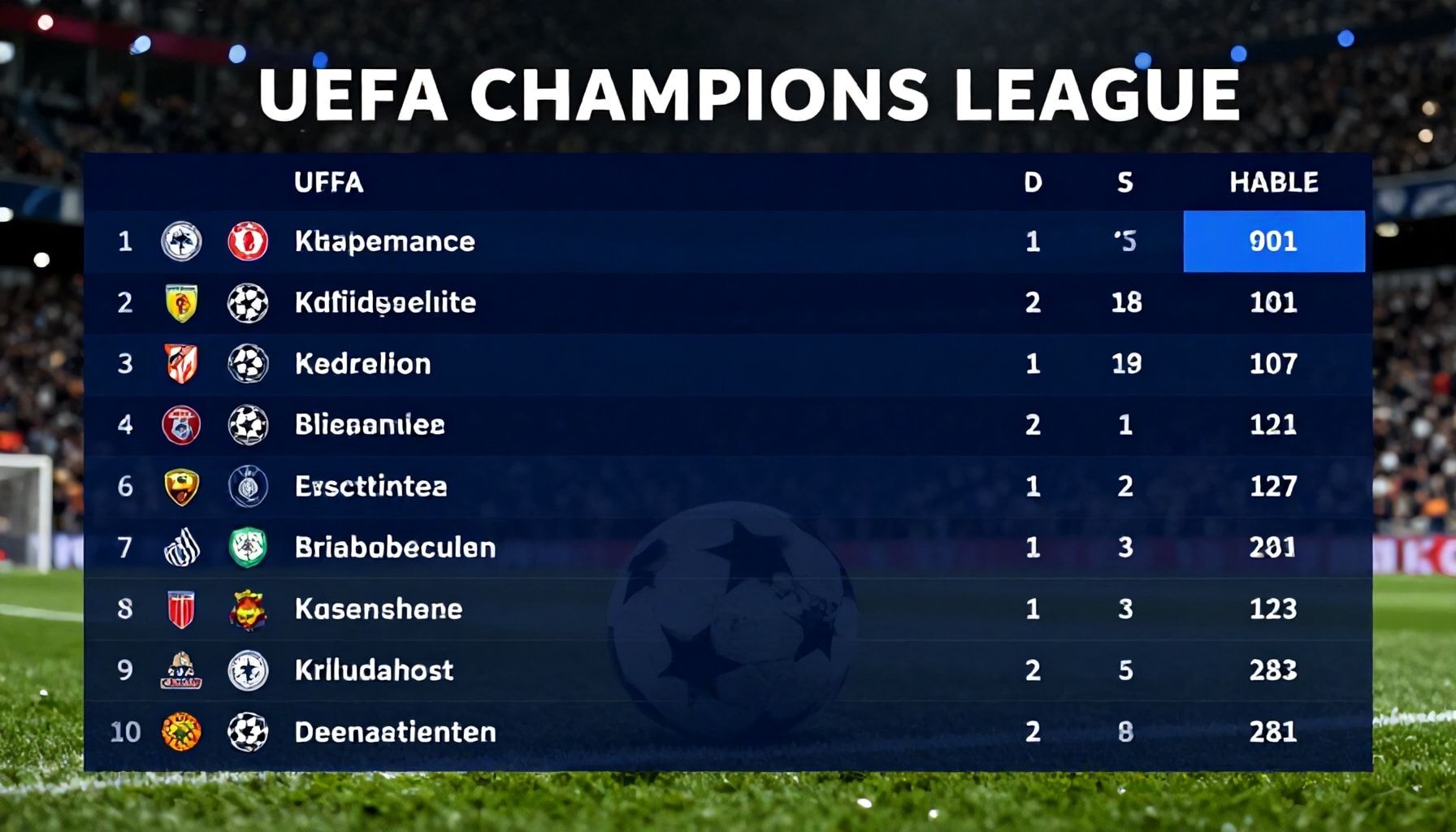 Matchday 5 Shakes Up UEFA Champions League Table*