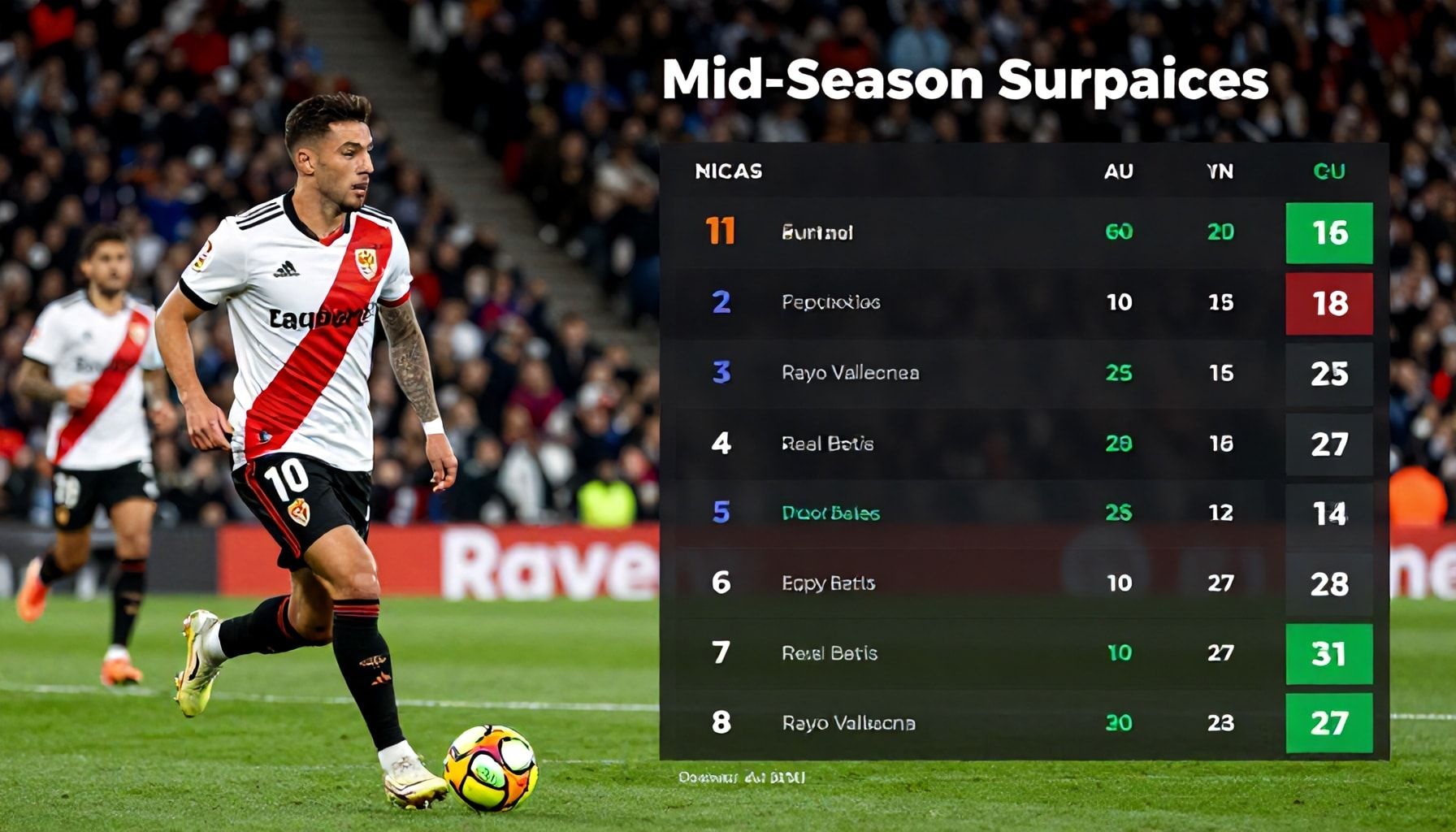Mid-Season Surprises: Rayo Vallecano and Real Betis Defy Expectations