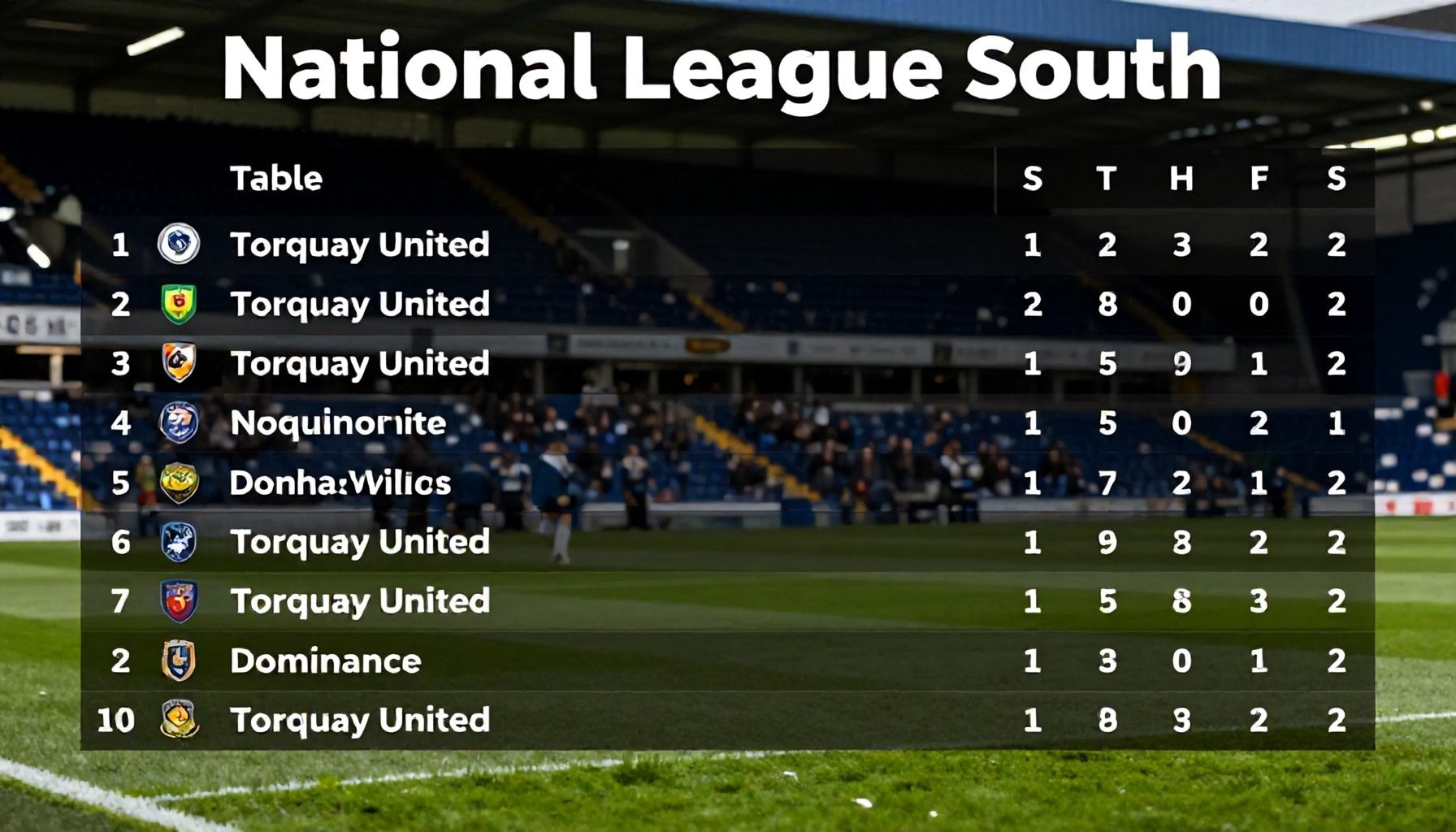 National League South Table: Torquay United's March Dominance