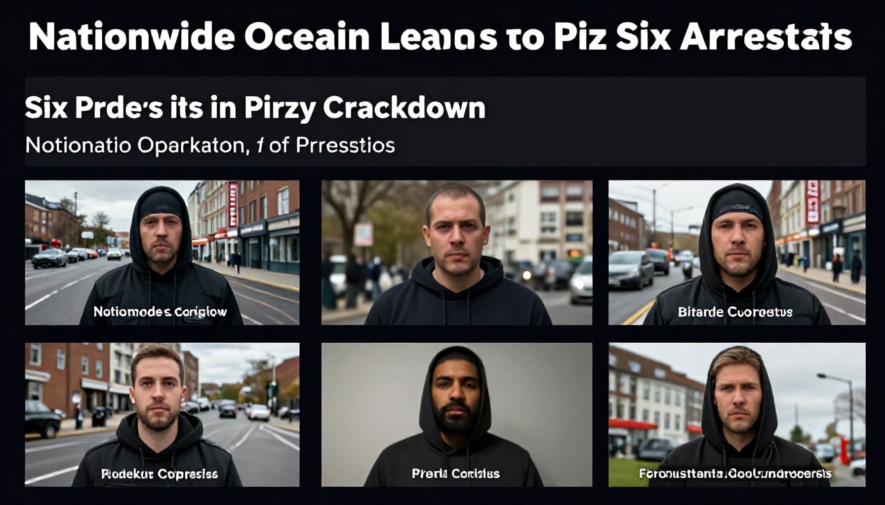 Nationwide Operation Leads to Six Arrests in Piracy Crackdown