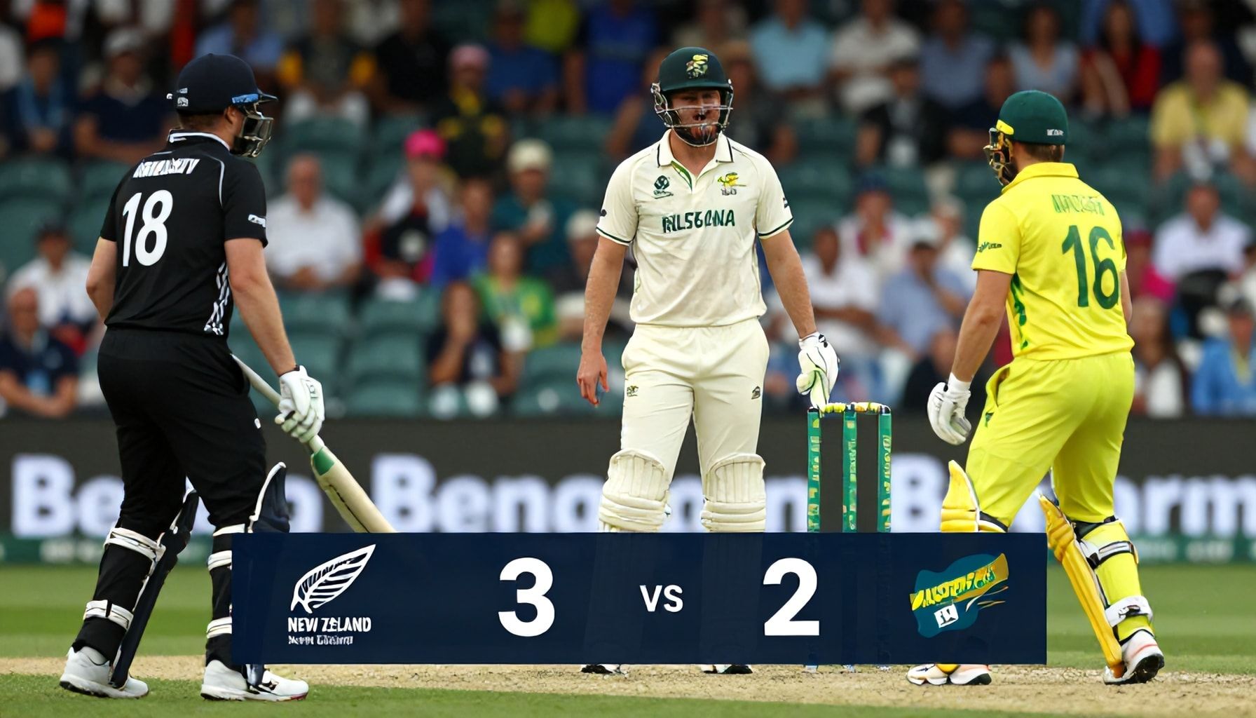 New Zealand Fights Back but Falls Short Against Australia’s Strong Total