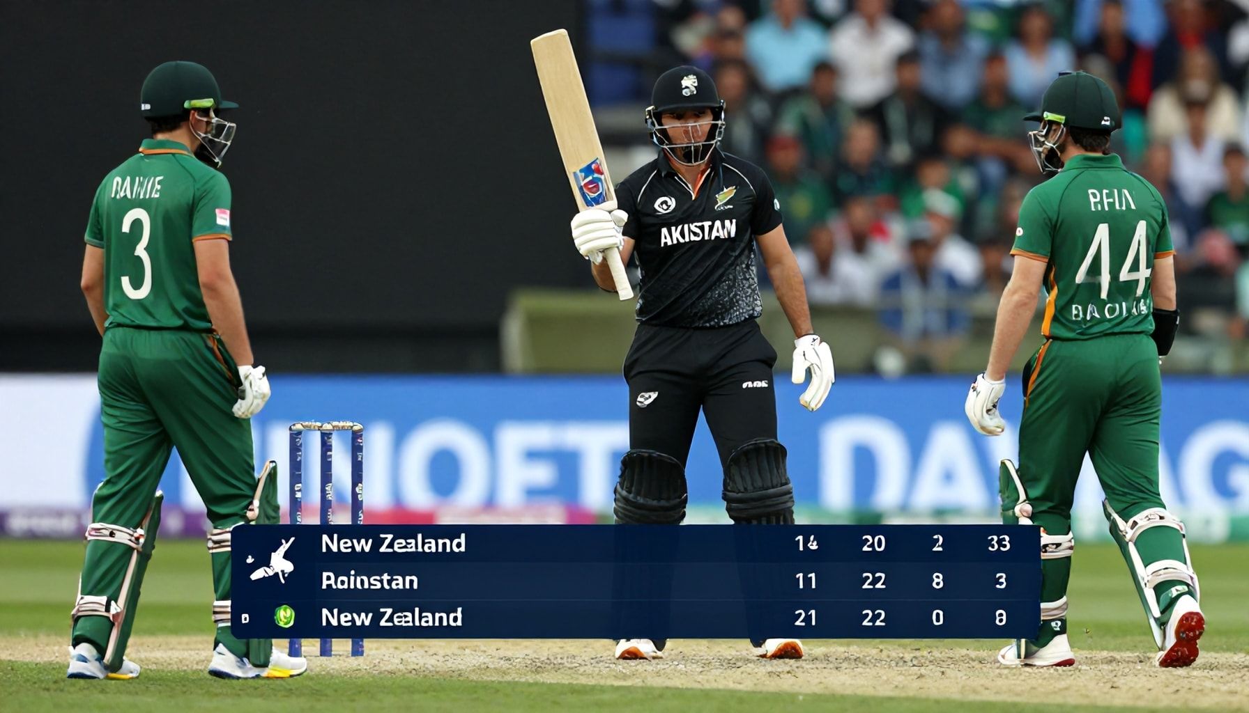 New Zealand Sets Challenging 174-Run Target in High-Scoring Match