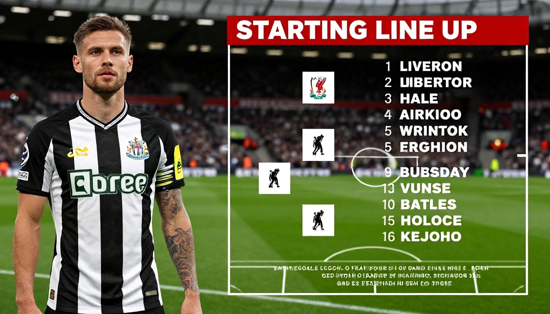 Newcastle United and Liverpool Confirm Starting Lineups for Sunday Showdown