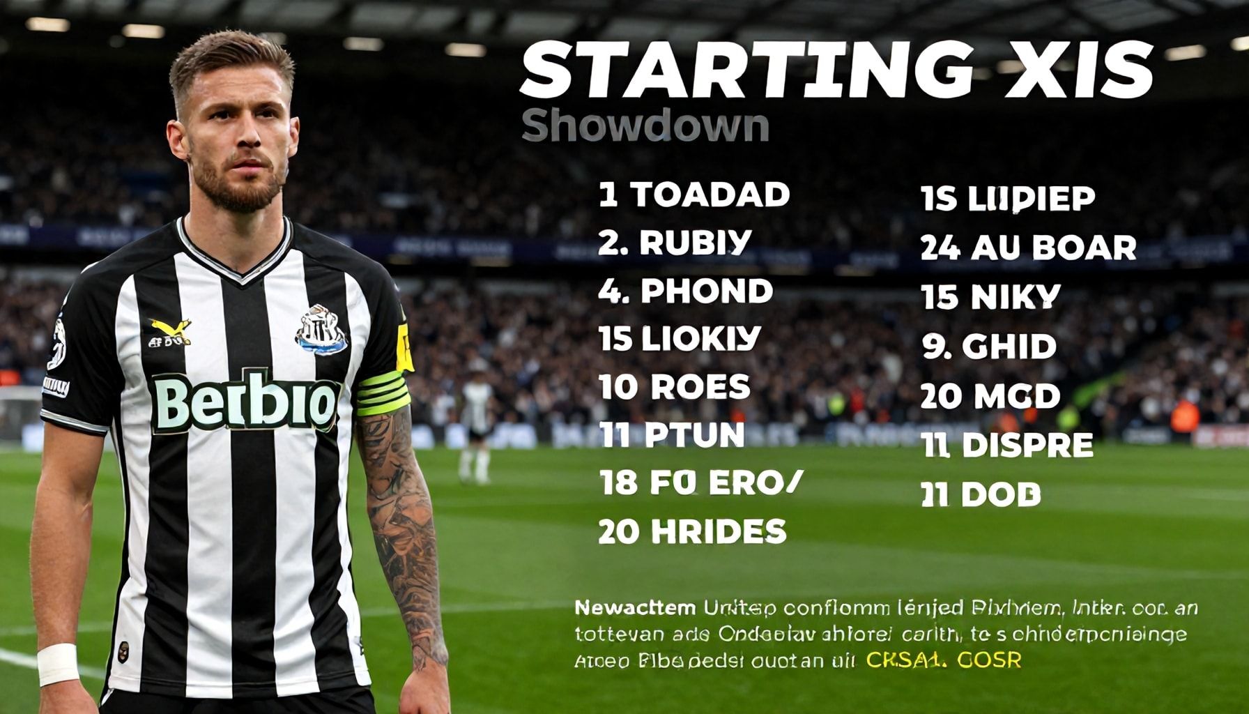 Newcastle United and Tottenham Confirm Starting XIs for Premier League Showdown