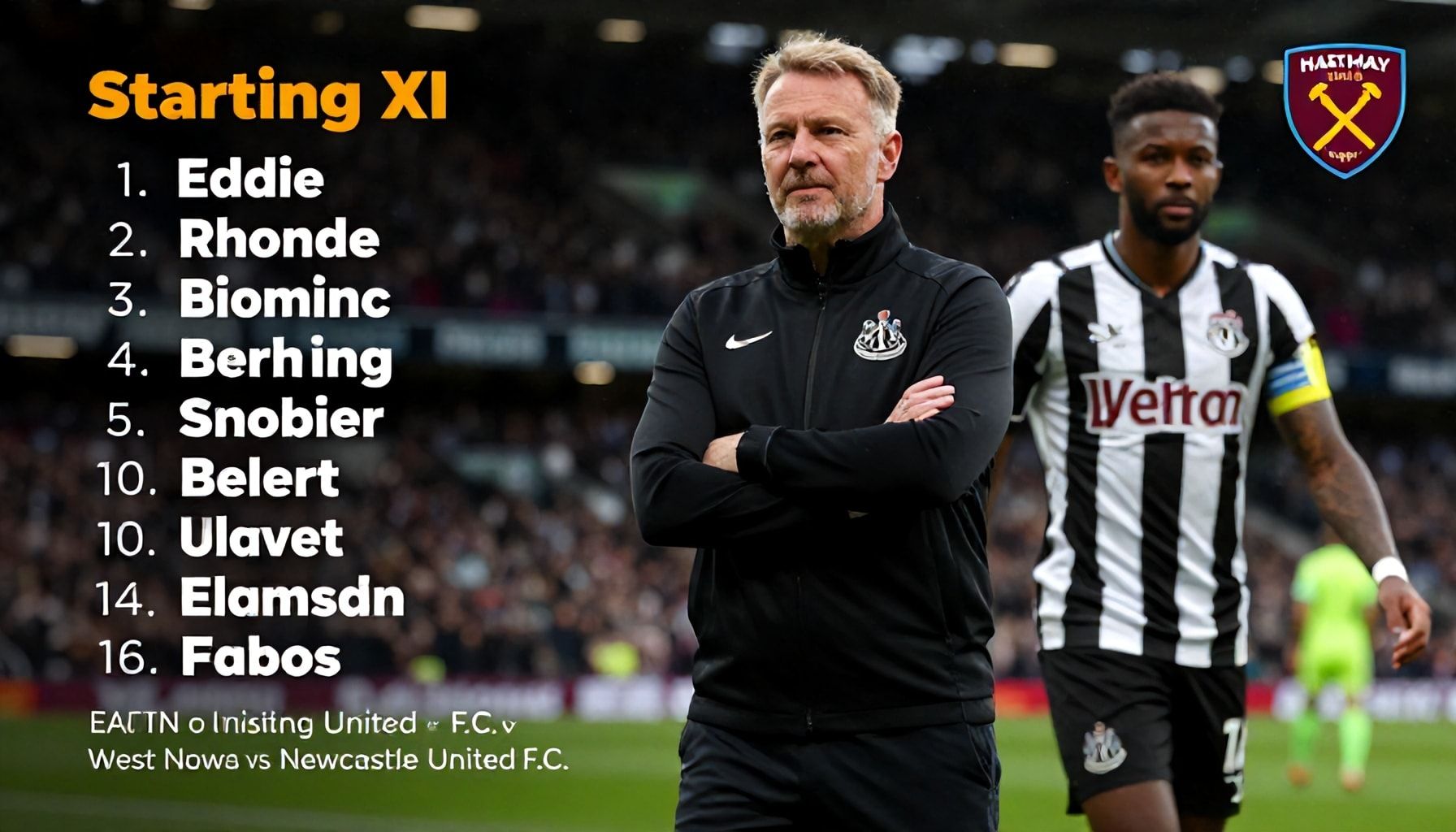 Newcastle United Boss Eddie Howe Unveils Strong Starting XI