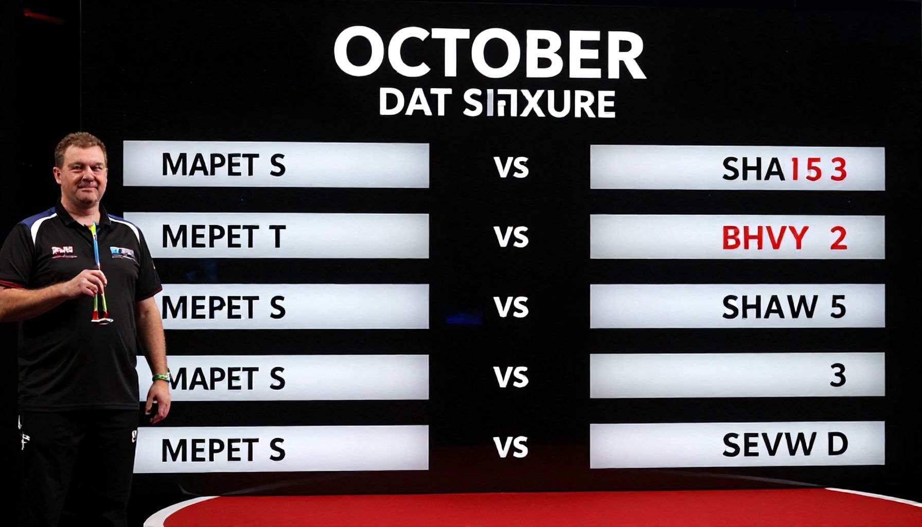 October darts fixtures take shape