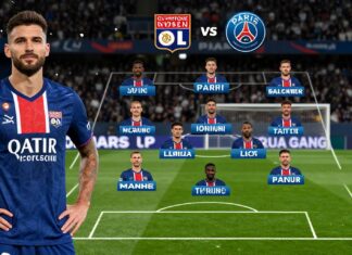 Lyon and PSG set lineups for Sunday’s clash