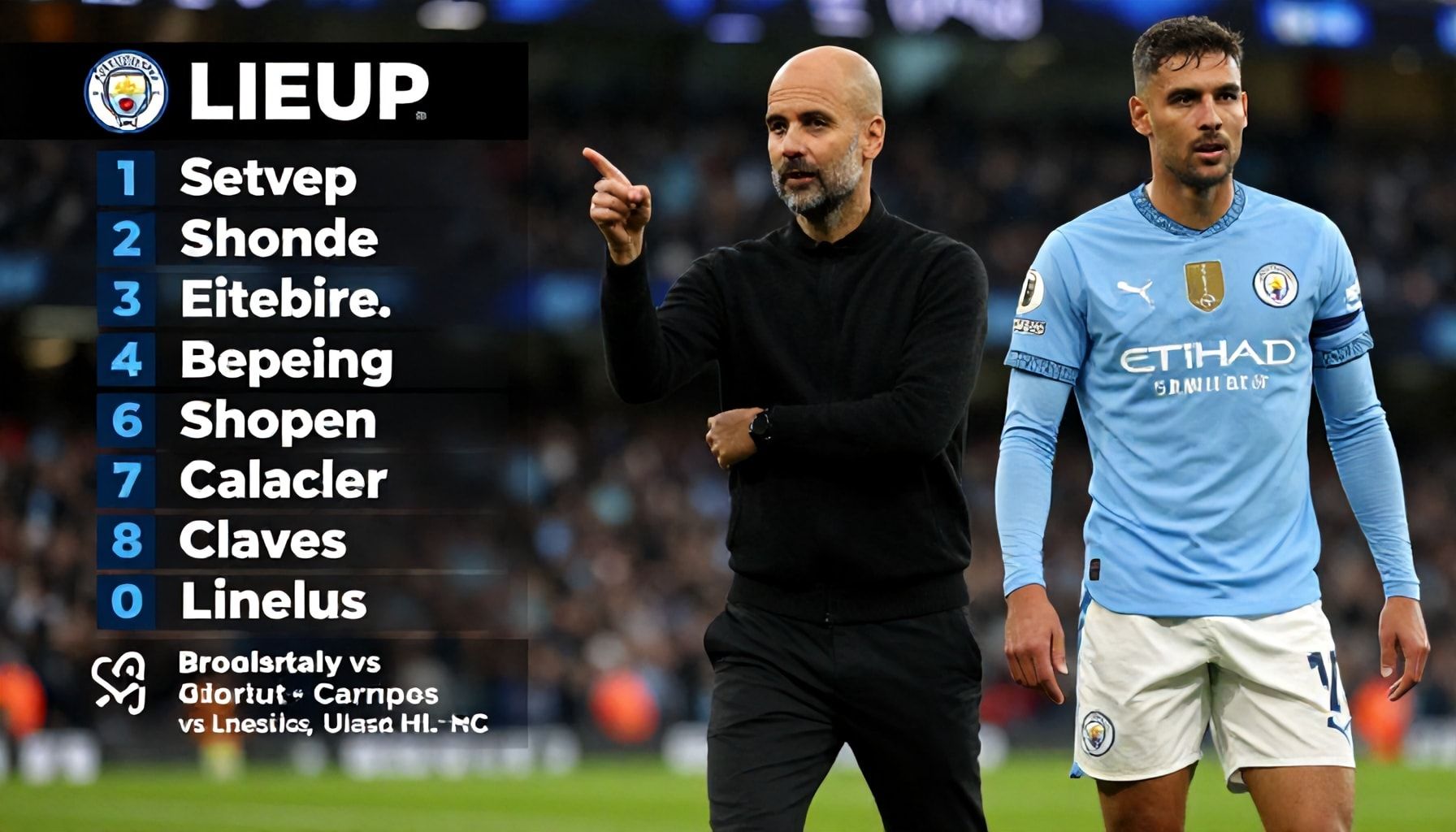 Pep Guardiola makes two changes as City aim to extend lead