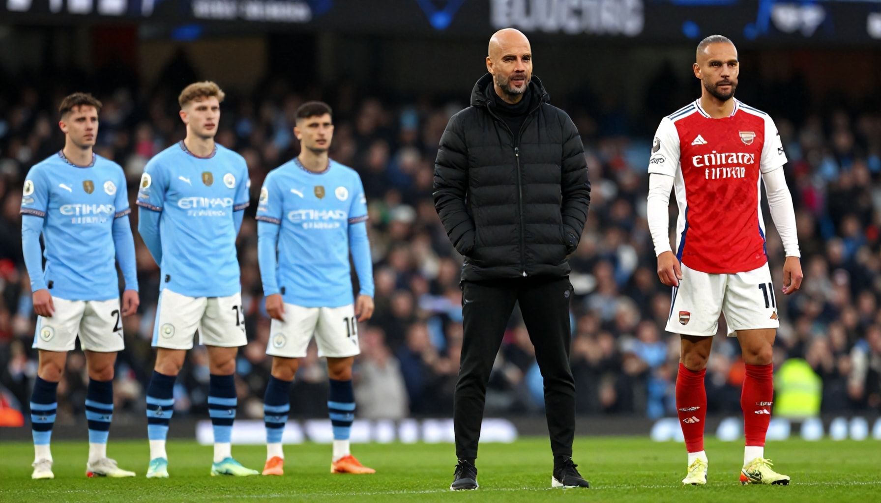Pep Guardiola makes two changes to Manchester City's starting line-up
