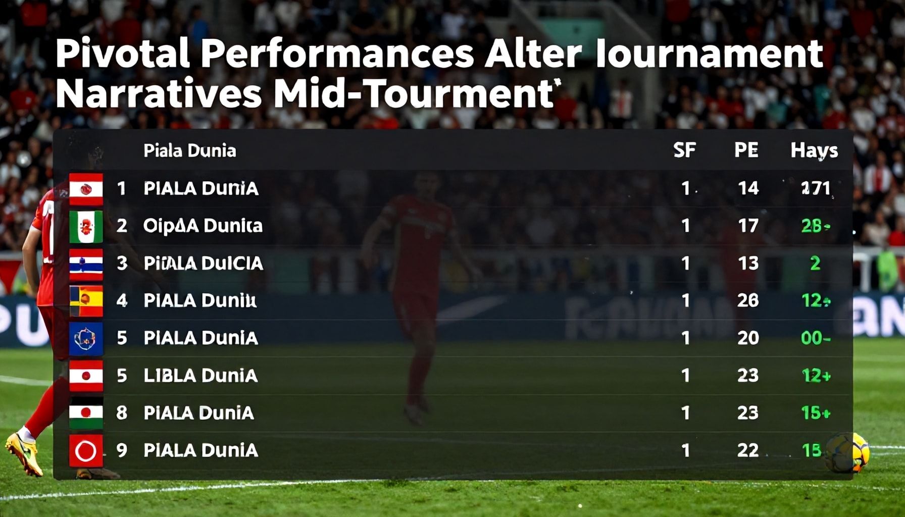 Pivotal Performances Alter Tournament Narratives Mid-Tournament*