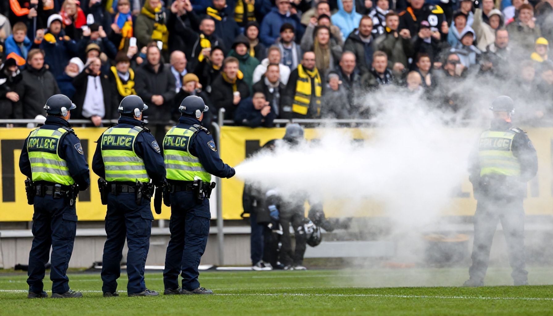 Police Deploy Tear Gas to Control Dortmund Supporters