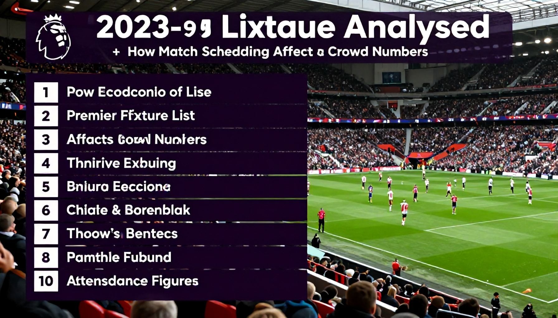 Premier League Analysed How 2023-24 Fixture List Affects Crowd Numbers