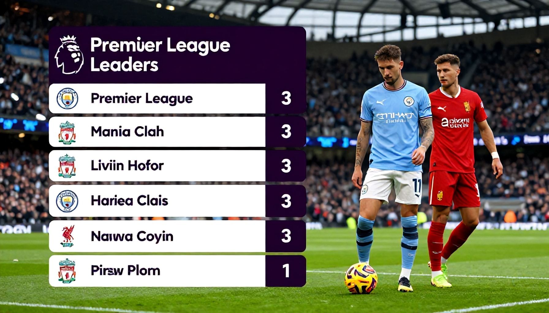 Premier League Leaders Manchester City Travel to Liverpool for Crucial Clash