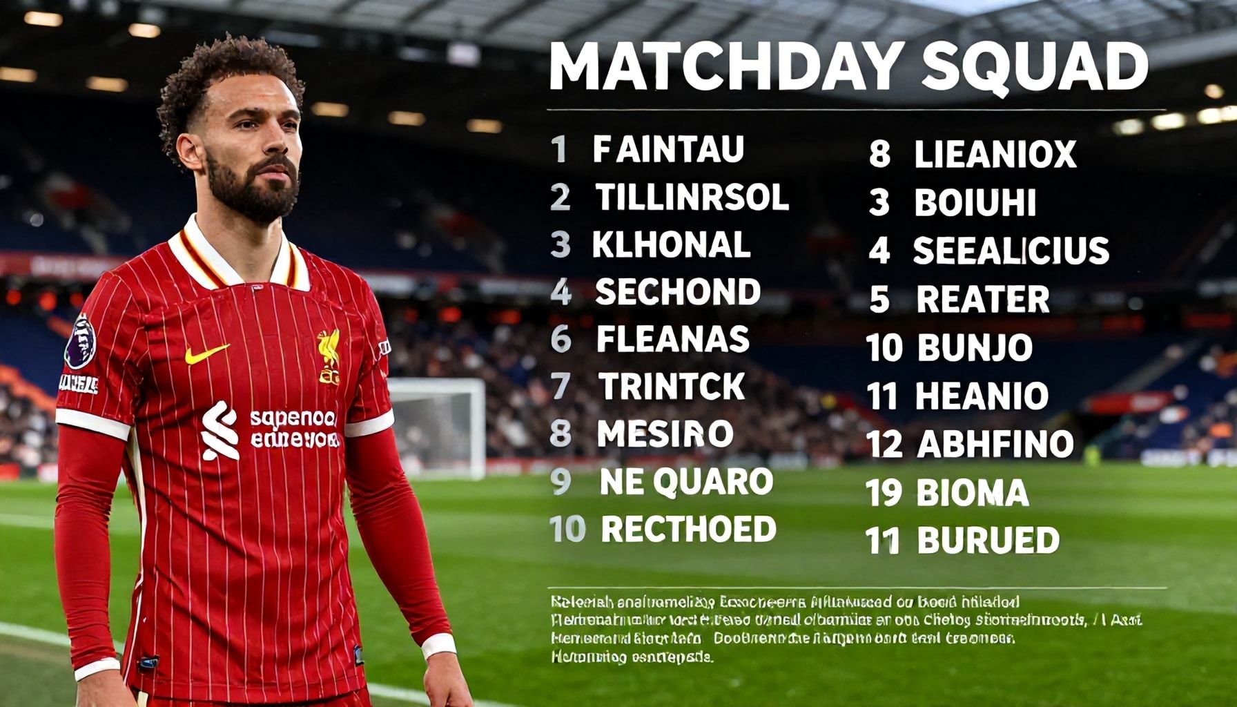 Premier League Rivals Liverpool and Tottenham Announce Matchday Squads