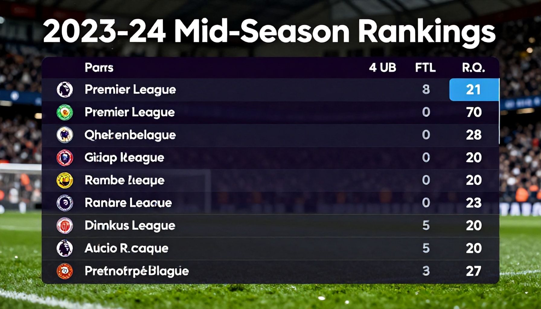 Premier League Unveils 2023-24 Mid-Season Rankings