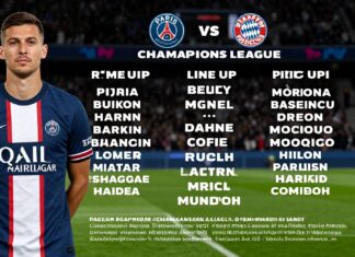 PSG and Bayern Munich announce lineups for Champions League clash