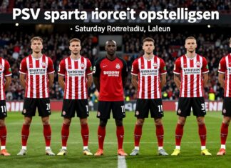 PSV and Sparta Rotterdam announce lineups for Saturday clash