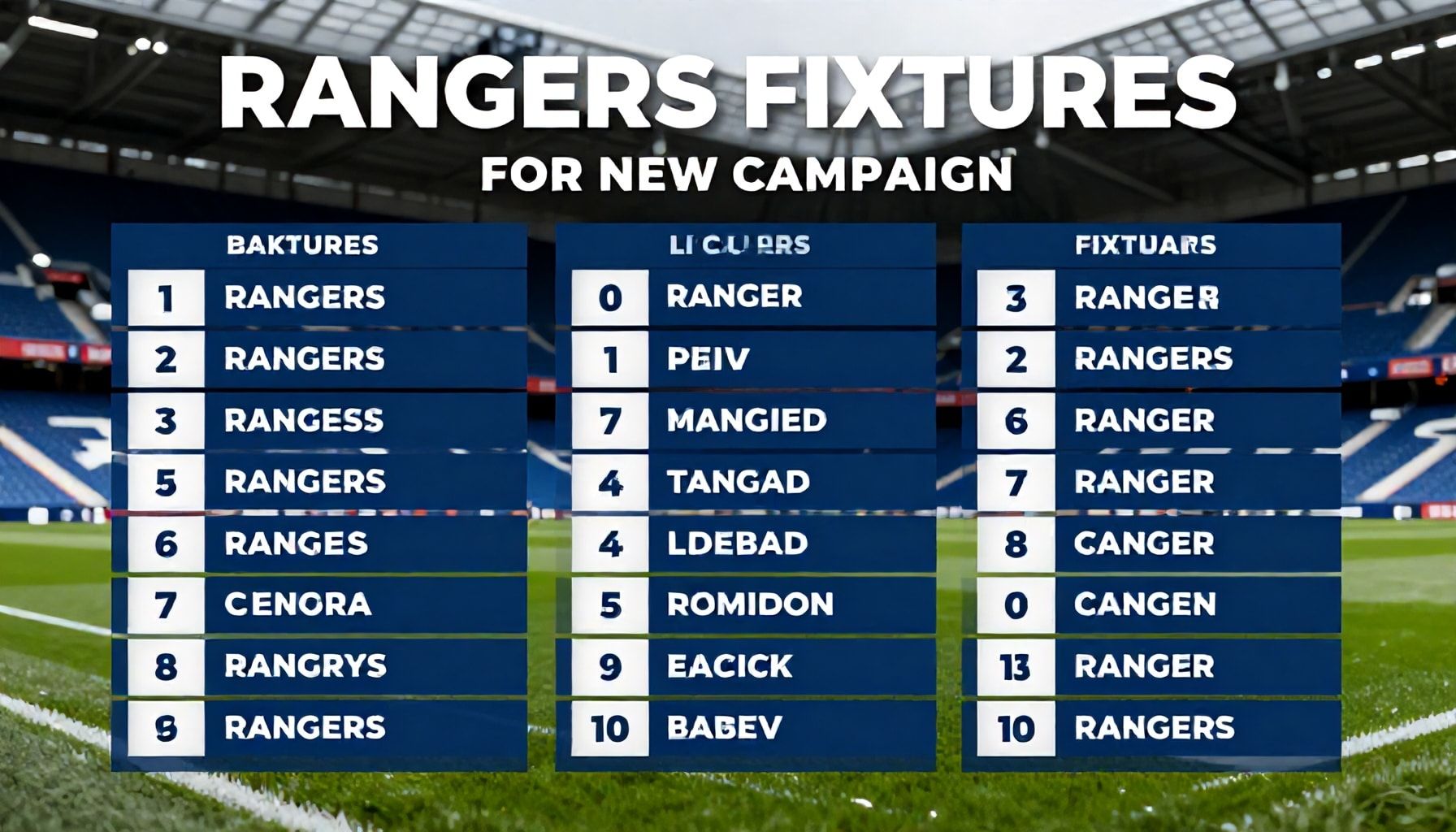 Rangers Unveil Exciting Fixtures for New Campaign