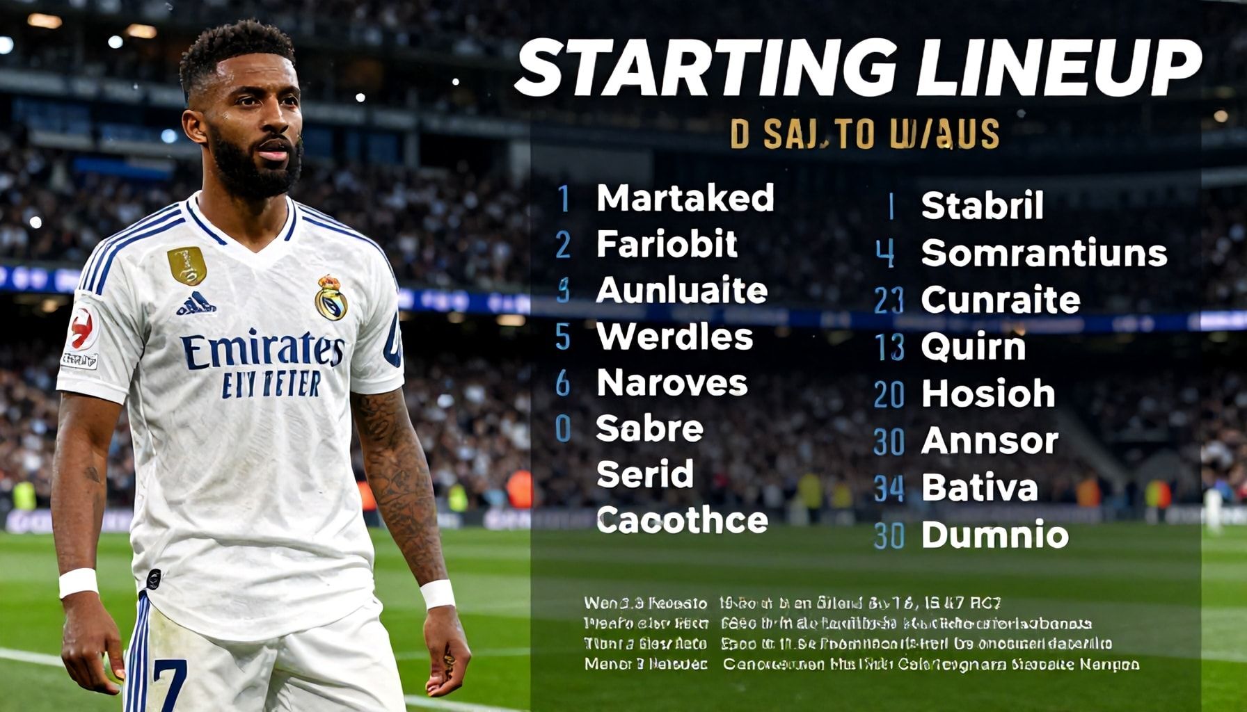 Real Madrid and Manchester City Confirm Starting Lineups for High-Stakes UCL Showdown