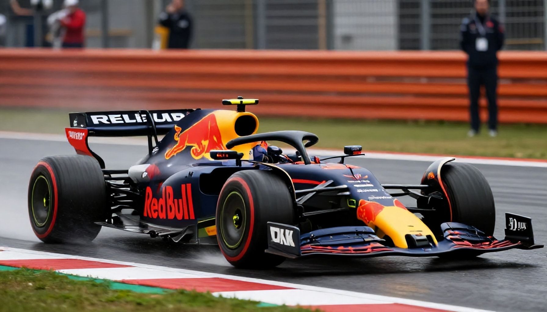 Red Bull Driver Claims Pole in Wet Conditions