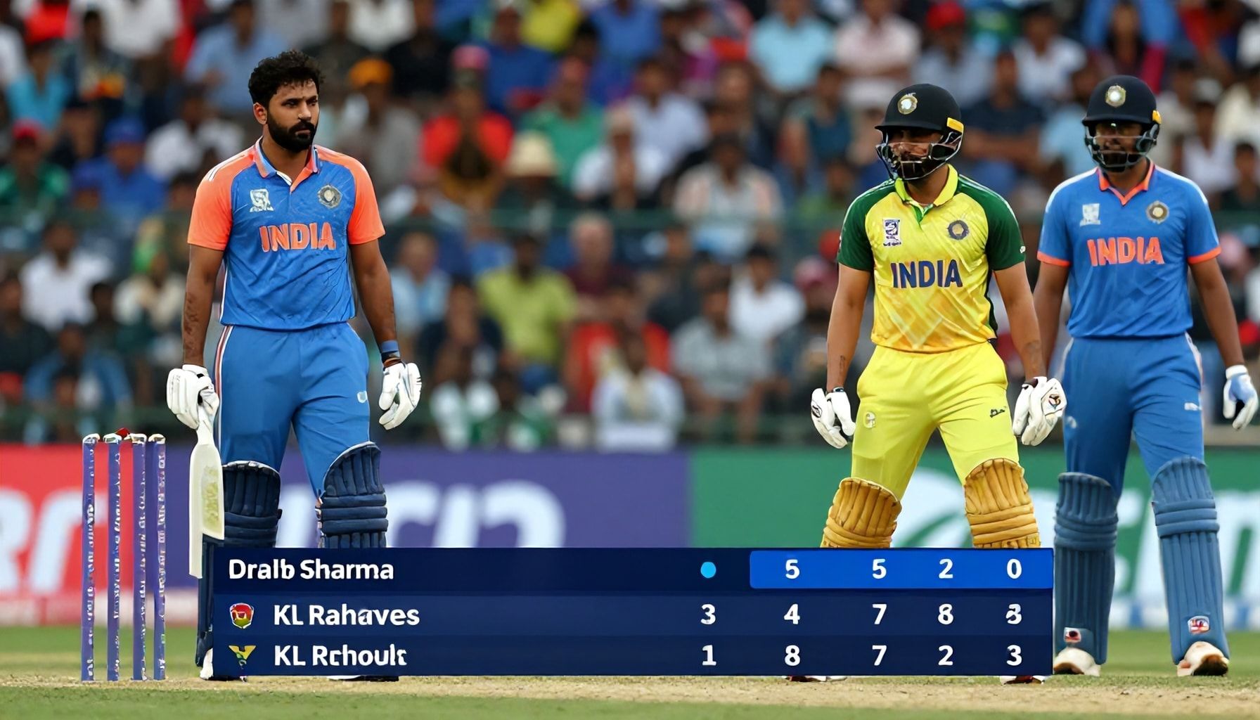 Rohit Sharma and KL Rahul Lead India's Chase