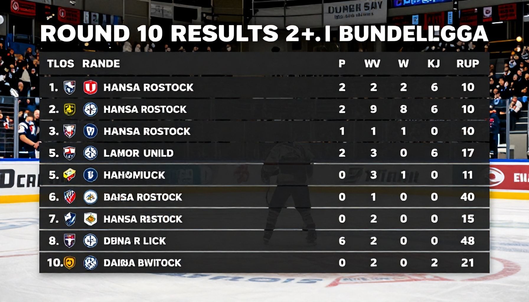 Round 10 Results Propel Hansa Rostock to Top of 2. Bundesliga Table