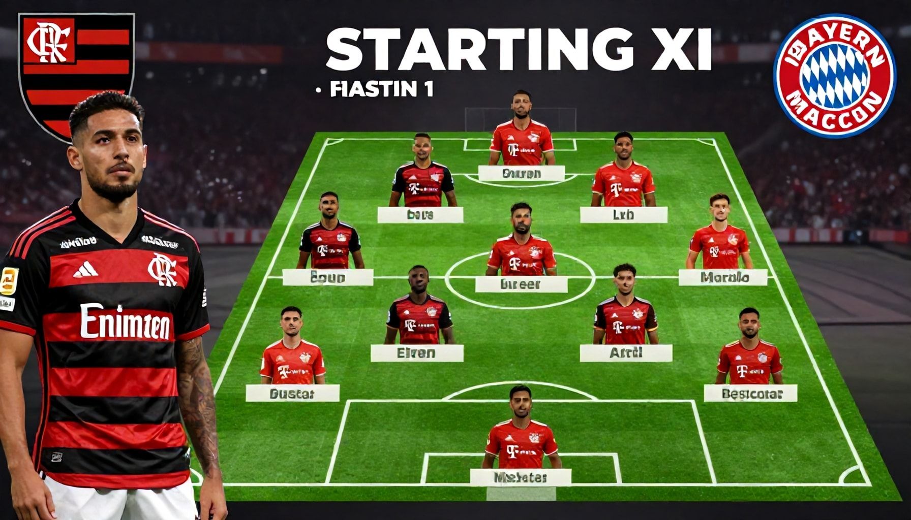 Saturday's Clash: Flamengo and Bayern Munich Reveal Starting XIs