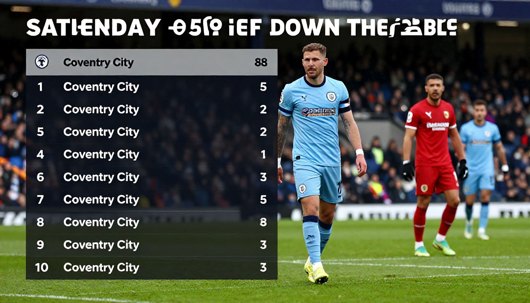 Saturday's Defeat Pushes Coventry City Down the Table