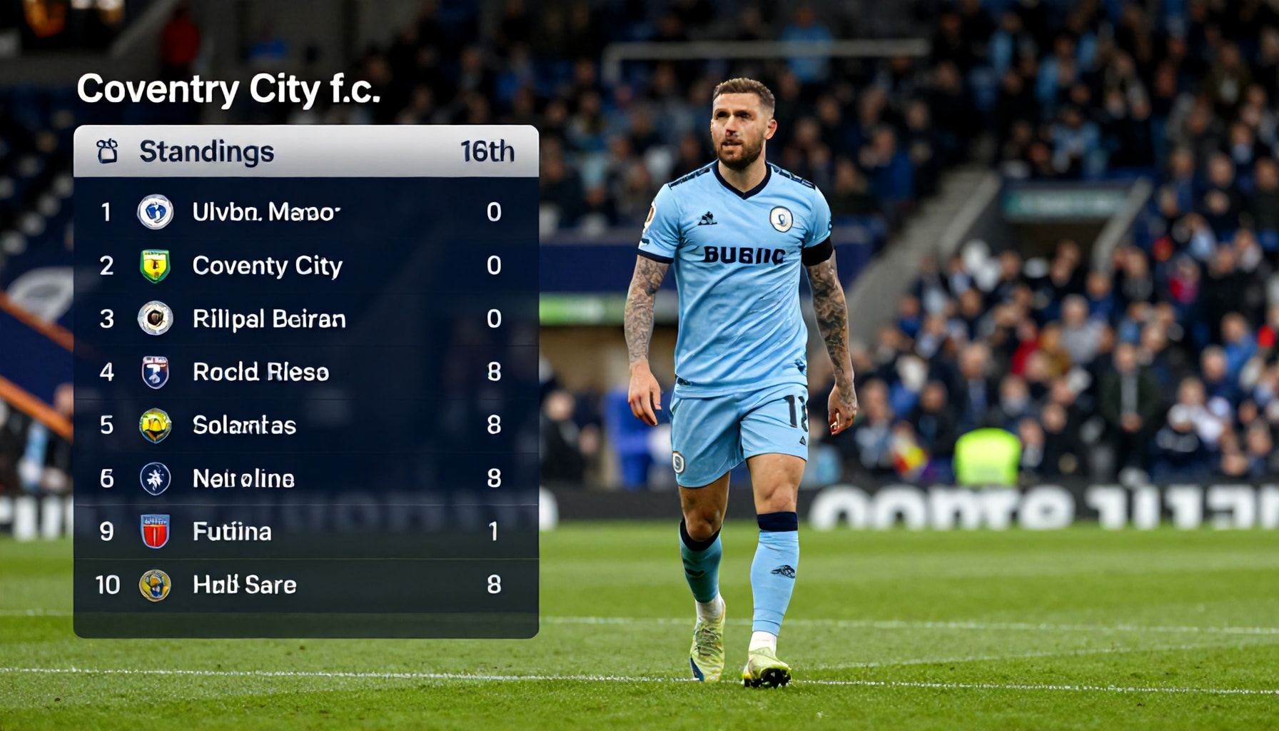Saturday's Defeat Pushes Coventry City FC Down to 16th in League One