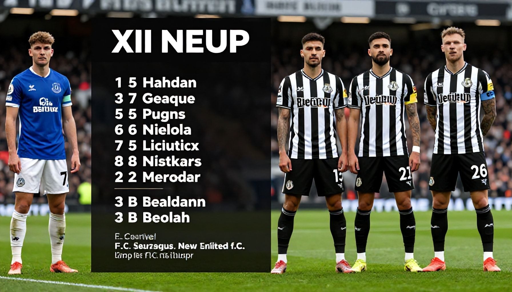 Selections reflect tactical approaches as both teams aim for vital points