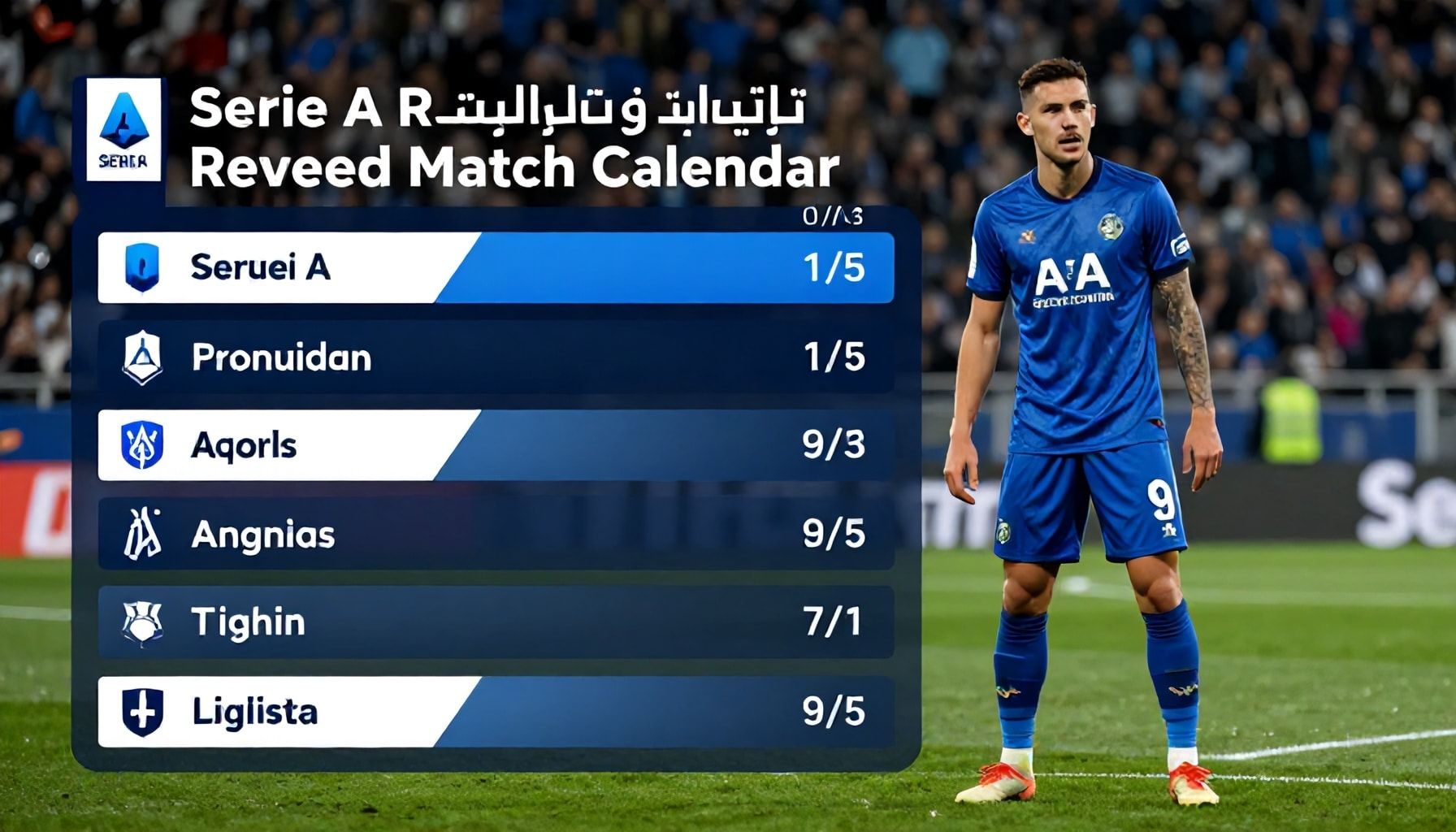 Serie A Reveals Revised Match Calendar