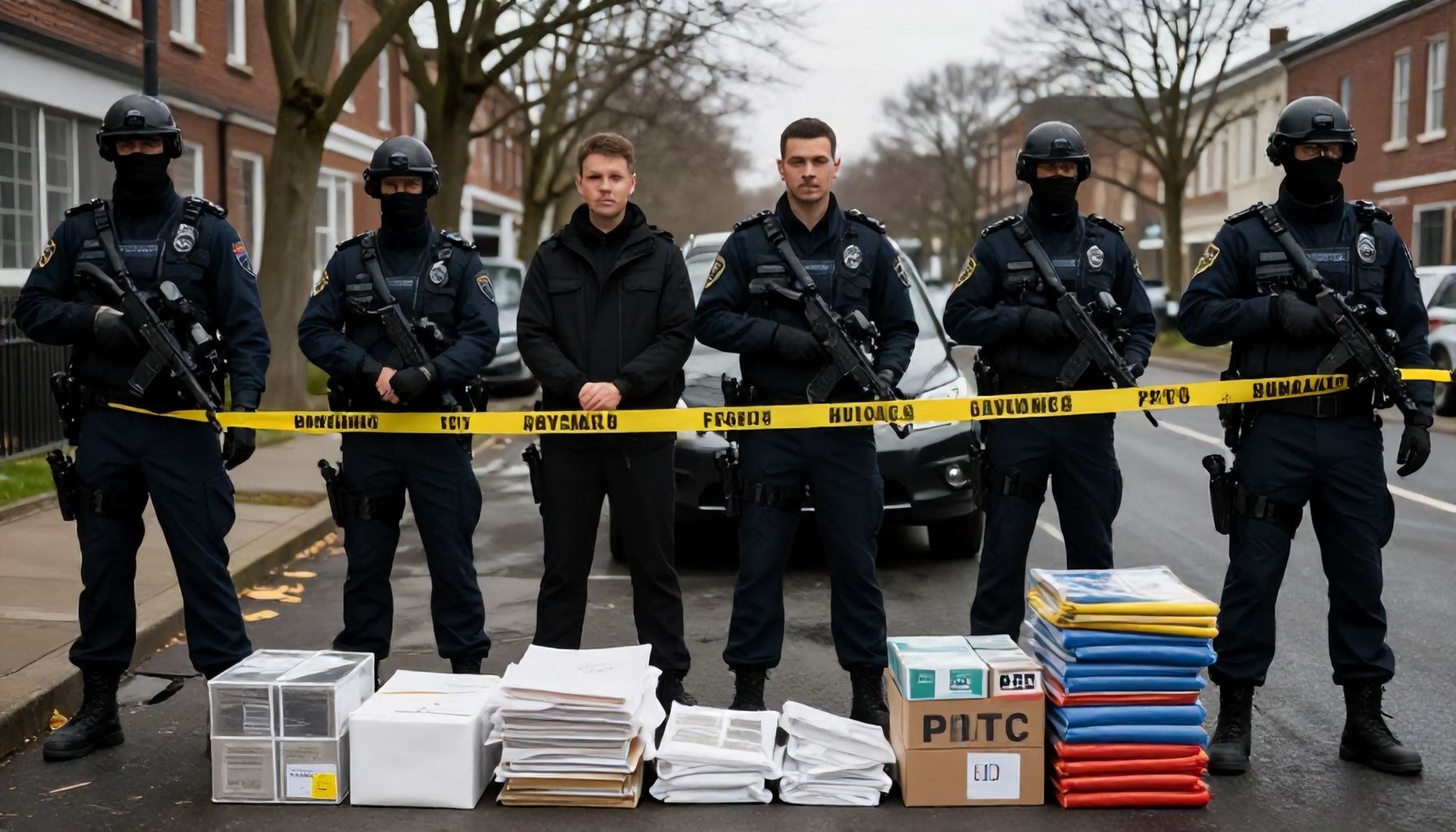 Six Suspects Detained in Large-Scale Drug Raid