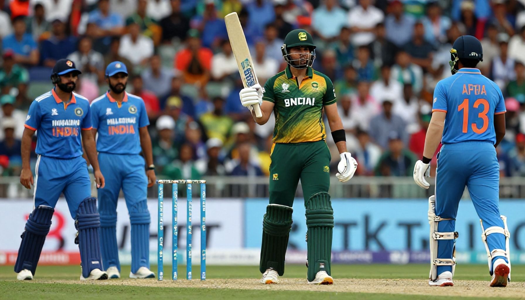 South Africa Struggles as India Posts Impressive Total