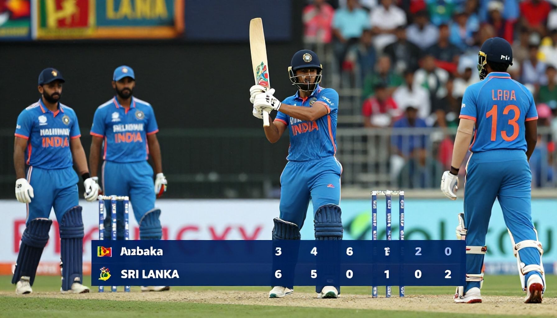 Sri Lanka's Bowlers Struggle as India Posts Massive Total