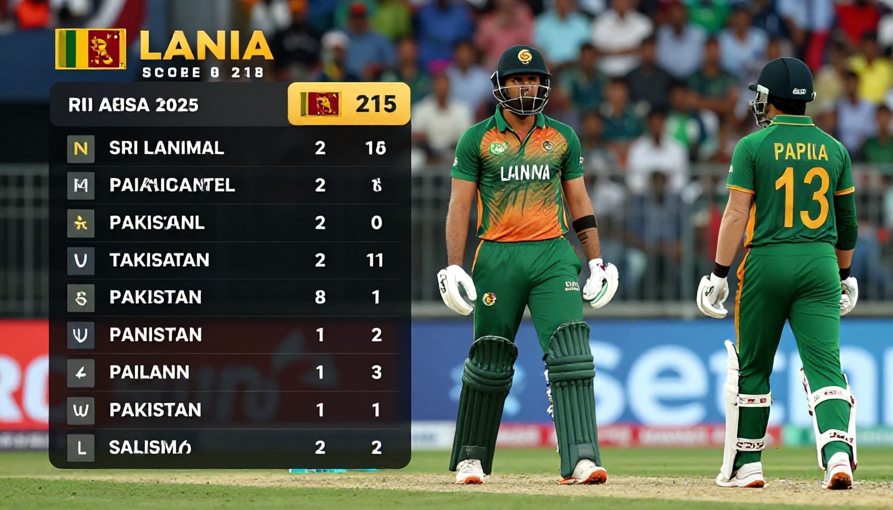 Sri Lanka's Total of 215 Proves Too Steep for Pakistan