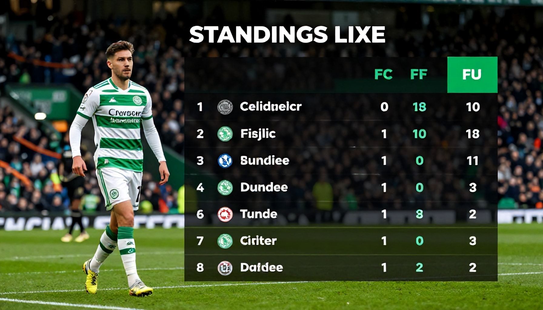 Standings on the Line as Celtic FC Takes on Dundee FC