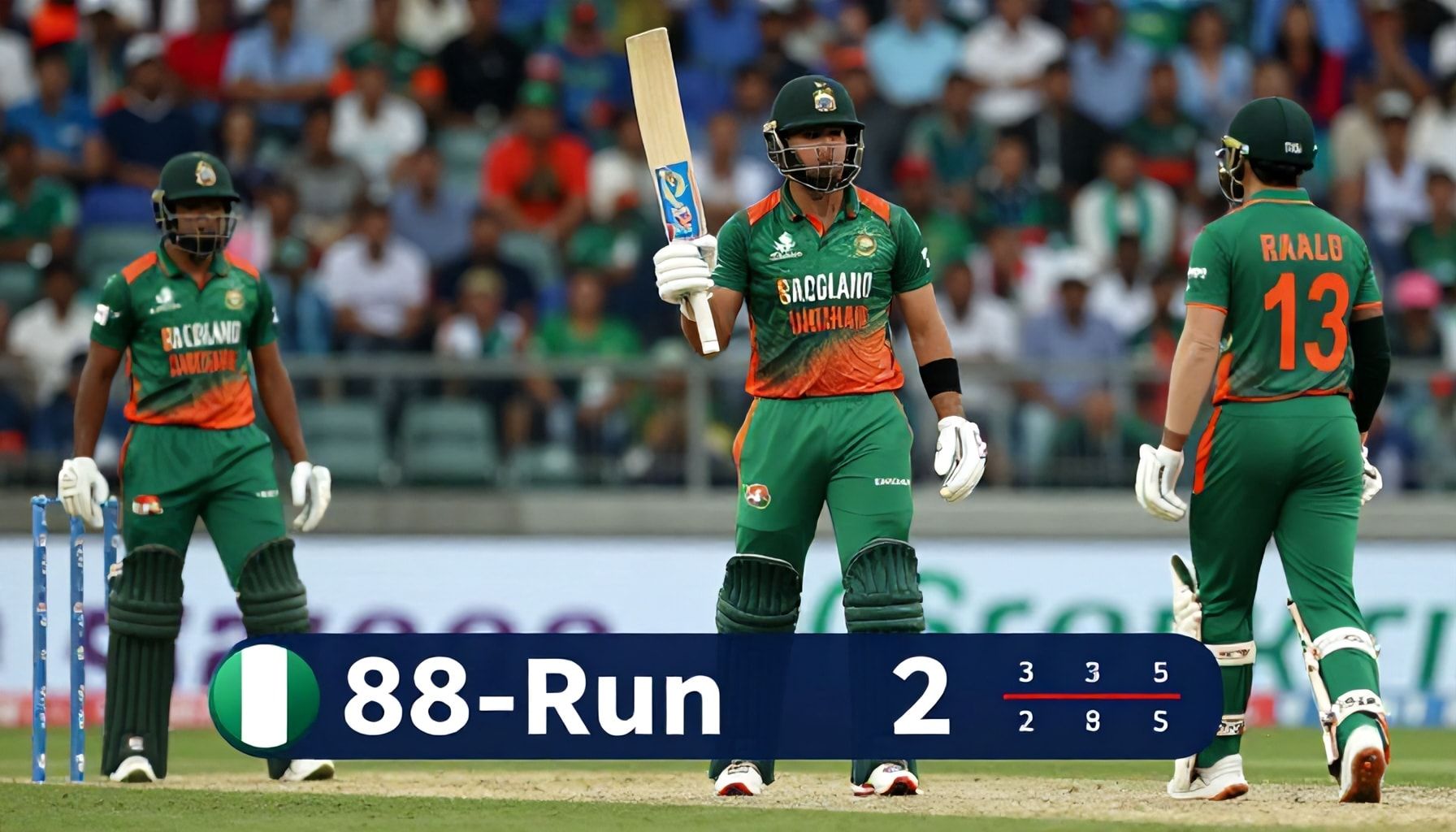 T20 Clash Sees Bangladesh Secure 88-Run Win Over Ireland