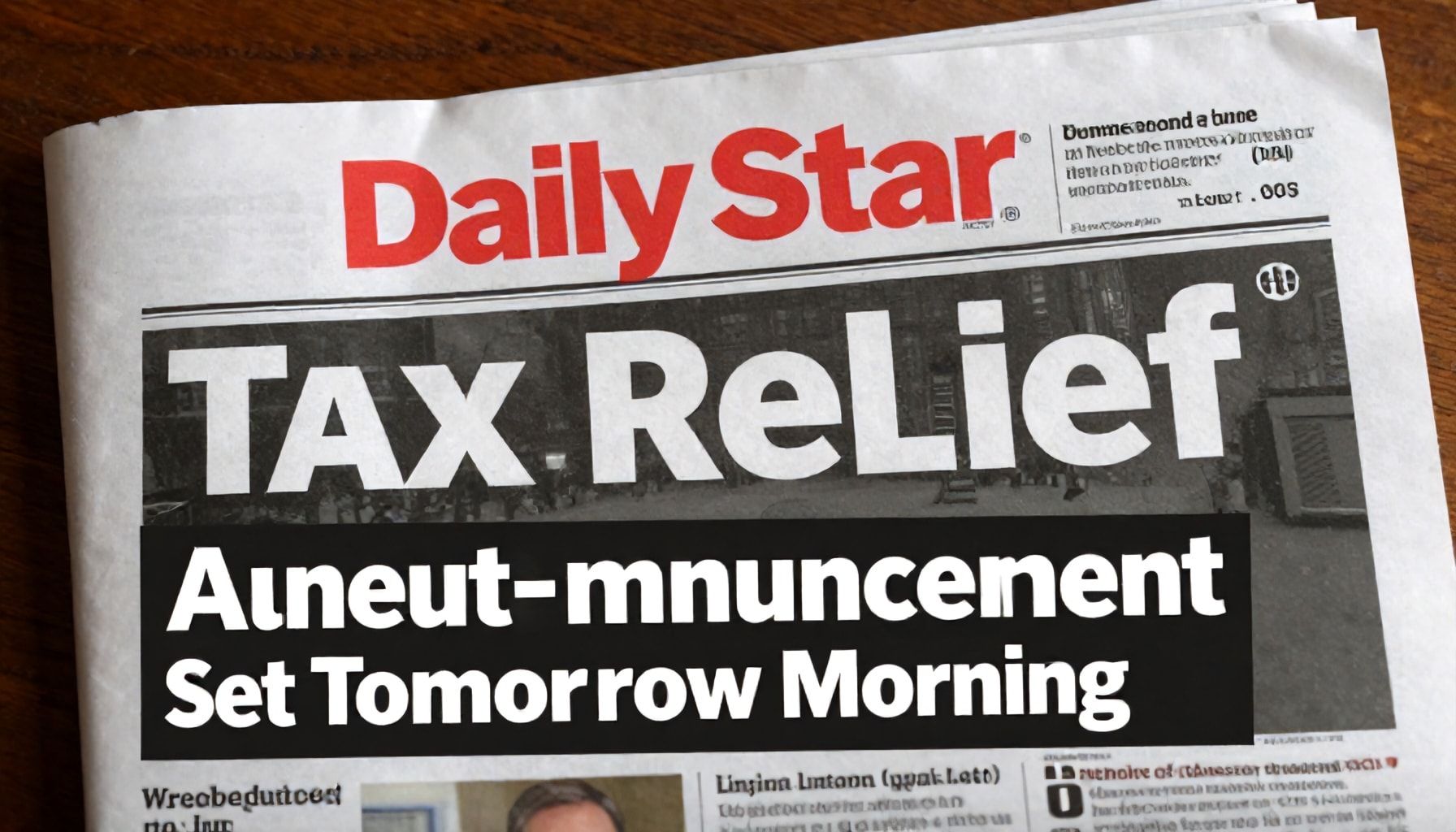 Tax Relief Announcement Set for Tomorrow Morning