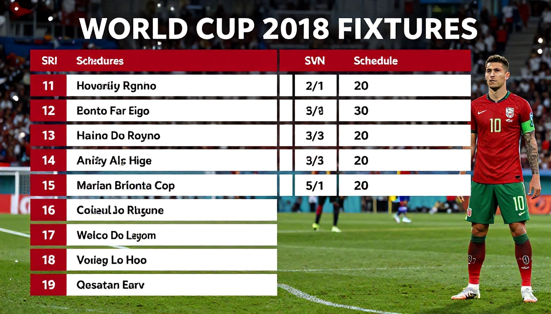 Teams Brace for World Cup 2018 Fixtures