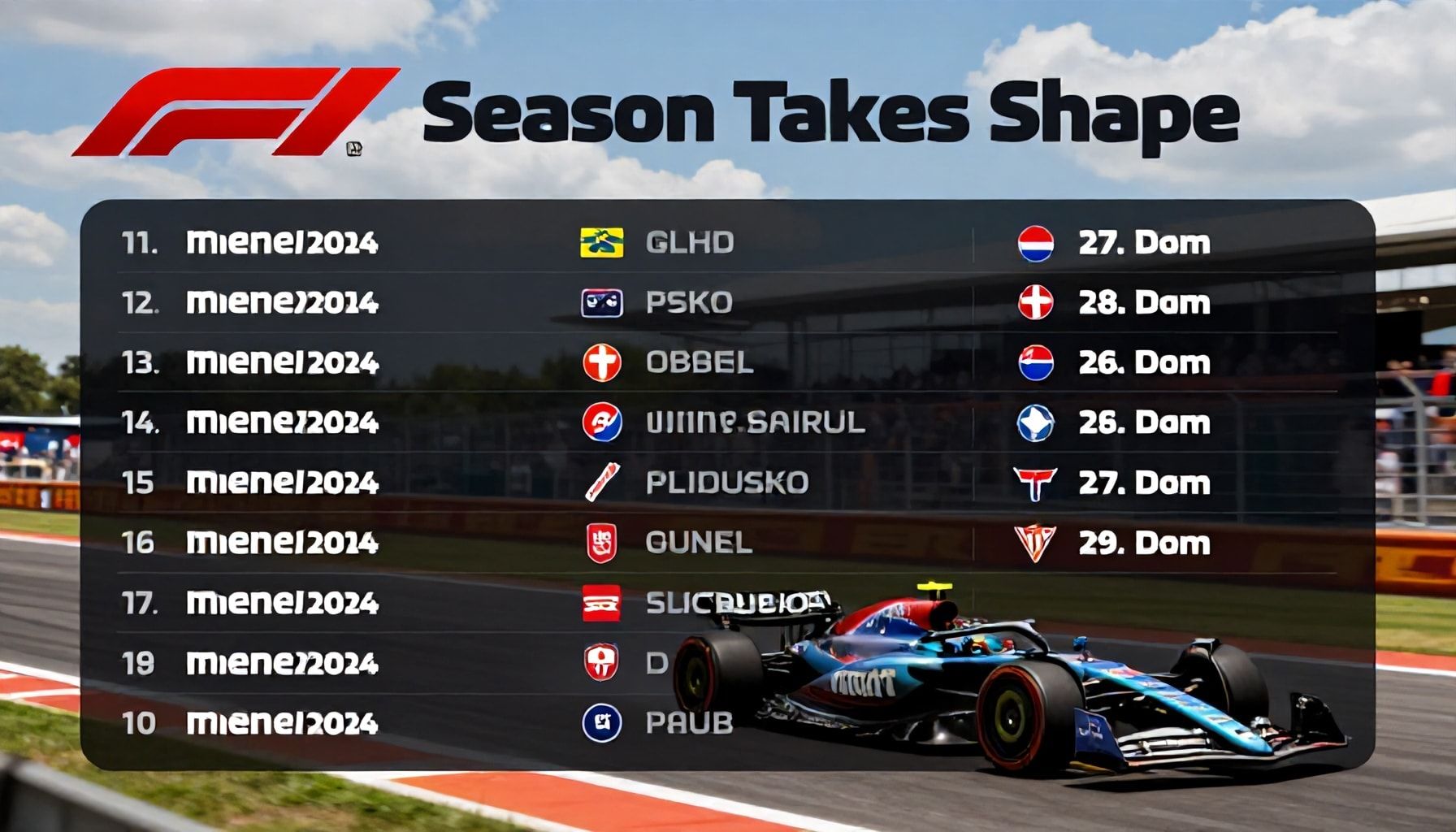 The 2024 Formula 1 Season Takes Shape