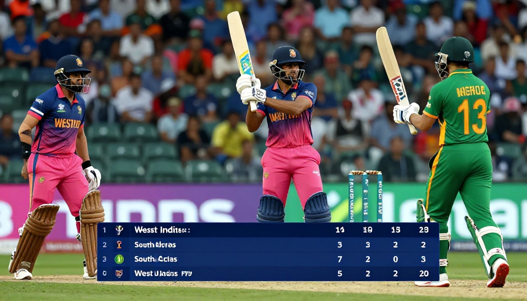 The West Indies' Top Order Sets Up T20 Victory Over South Africa